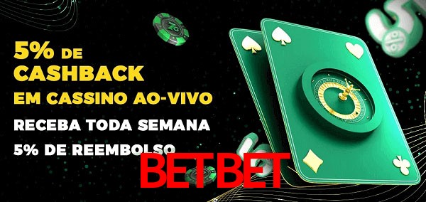 Promoções do cassino ao Vivo betbet
